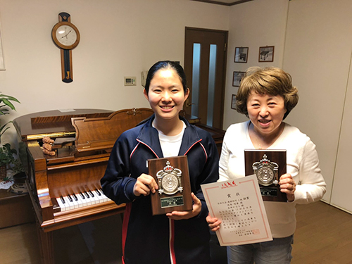 第12回全日本ジュニアピアノコンクール　連弾上級　銀賞 岡本咲季さん・長廻先生