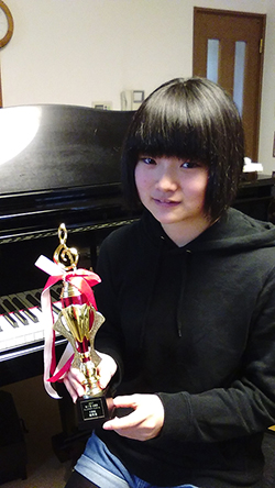 北関東ジュニアピアノコンクール 手塚葉奈さん（小6）が 優秀賞、高崎市長賞